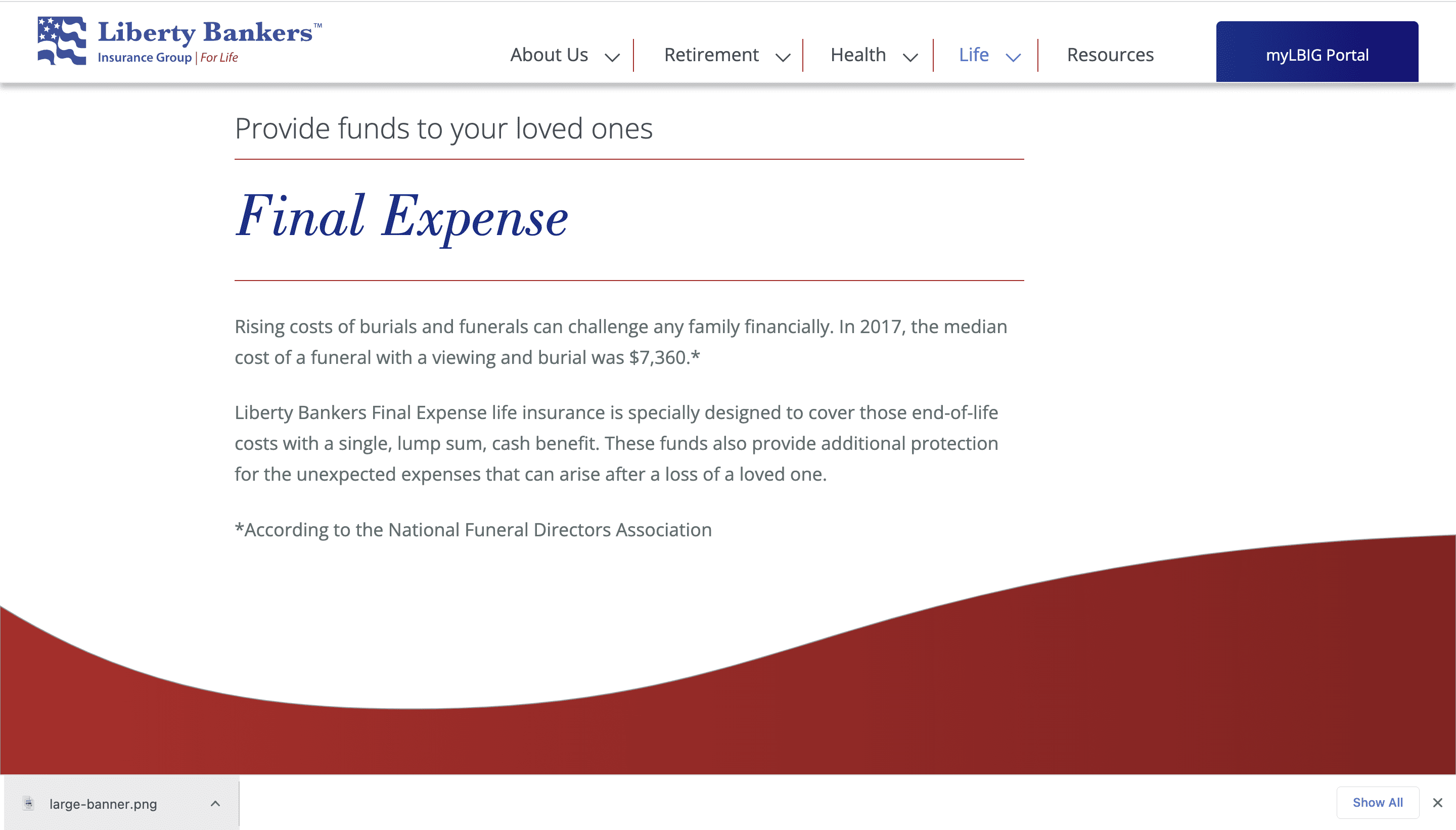 Liberty Bankers Website Screenshot